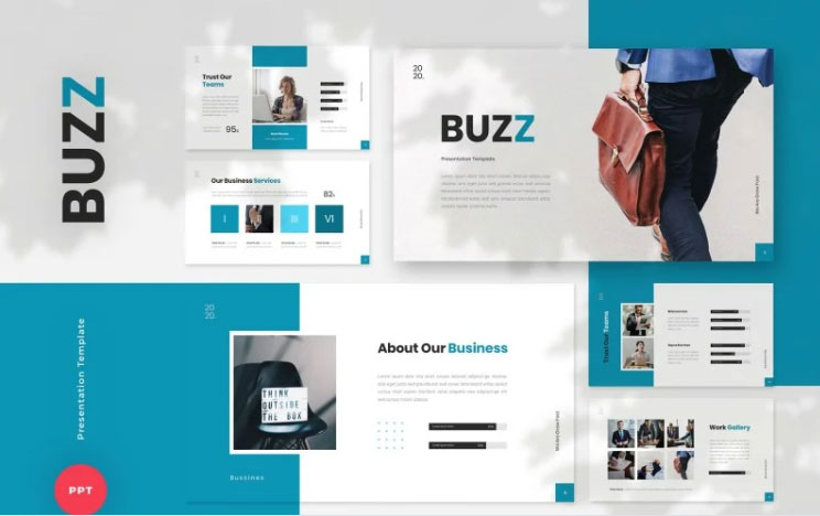 Powerpoint шаблон Buzz - Business