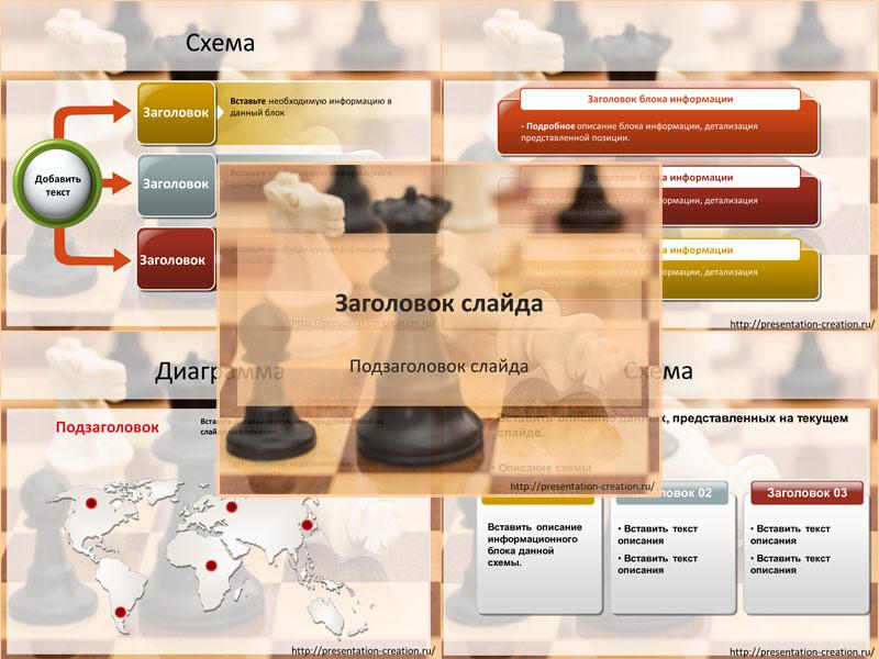 Шаблон для создания презентации на тему Шахматный турнир