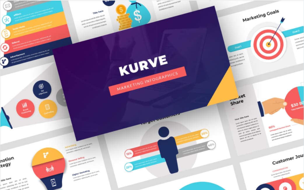 Kurve-Marketing Infographic Keynote Template