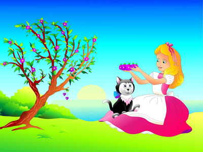  Алиса в стране чудес - детский фон для презентации с сайта http://presentation-creation.ru
