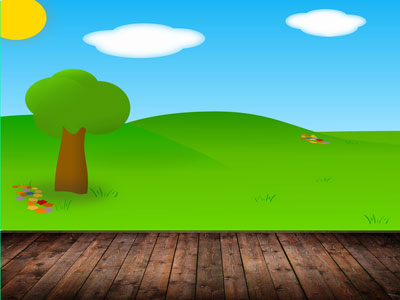 Пейзаж - детский фон для презентации с сайта http://presentation-creation.ru
