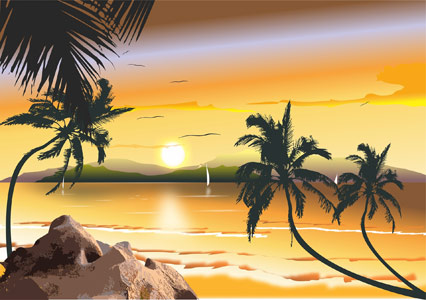 Бразильский пляж - фон для презентации по географии с сайта presentation-creation.ru