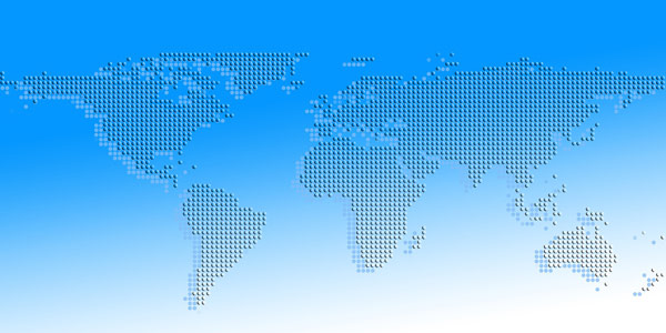 Континенты в бело-синем - фон для презентации по географии с сайта presentation-creation.ru