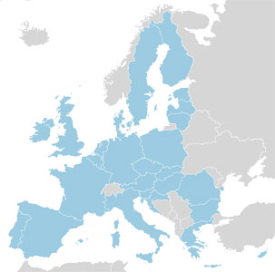 Карта Европы - фон для презентации по географии с сайта presentation-creation.ru