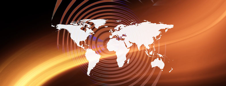 Карта мира оранжевая - фон для презентации по географии с сайта presentation-creation.ru