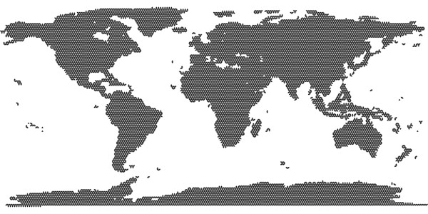 Серая карта мира - фон для презентации по географии с сайта presentation-creation.ru