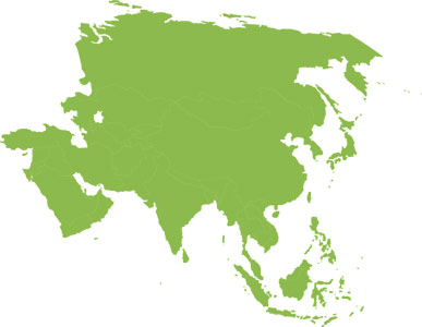 Карта Азии - фон для презентации по географии с сайта presentation-creation.ru