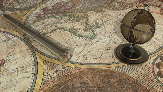 Карта мира с глобусом - фон для презентации по географии с сайта presentation-creation.ru