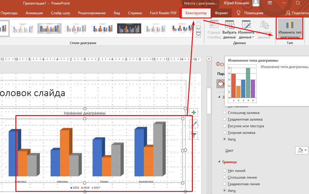 Как повернуть круговую диаграмму в powerpoint