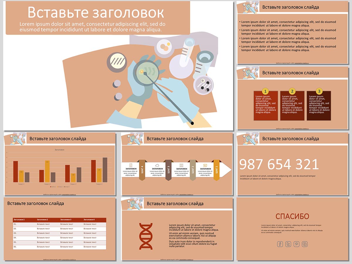 шаблон презентации Биологическая лаборатория