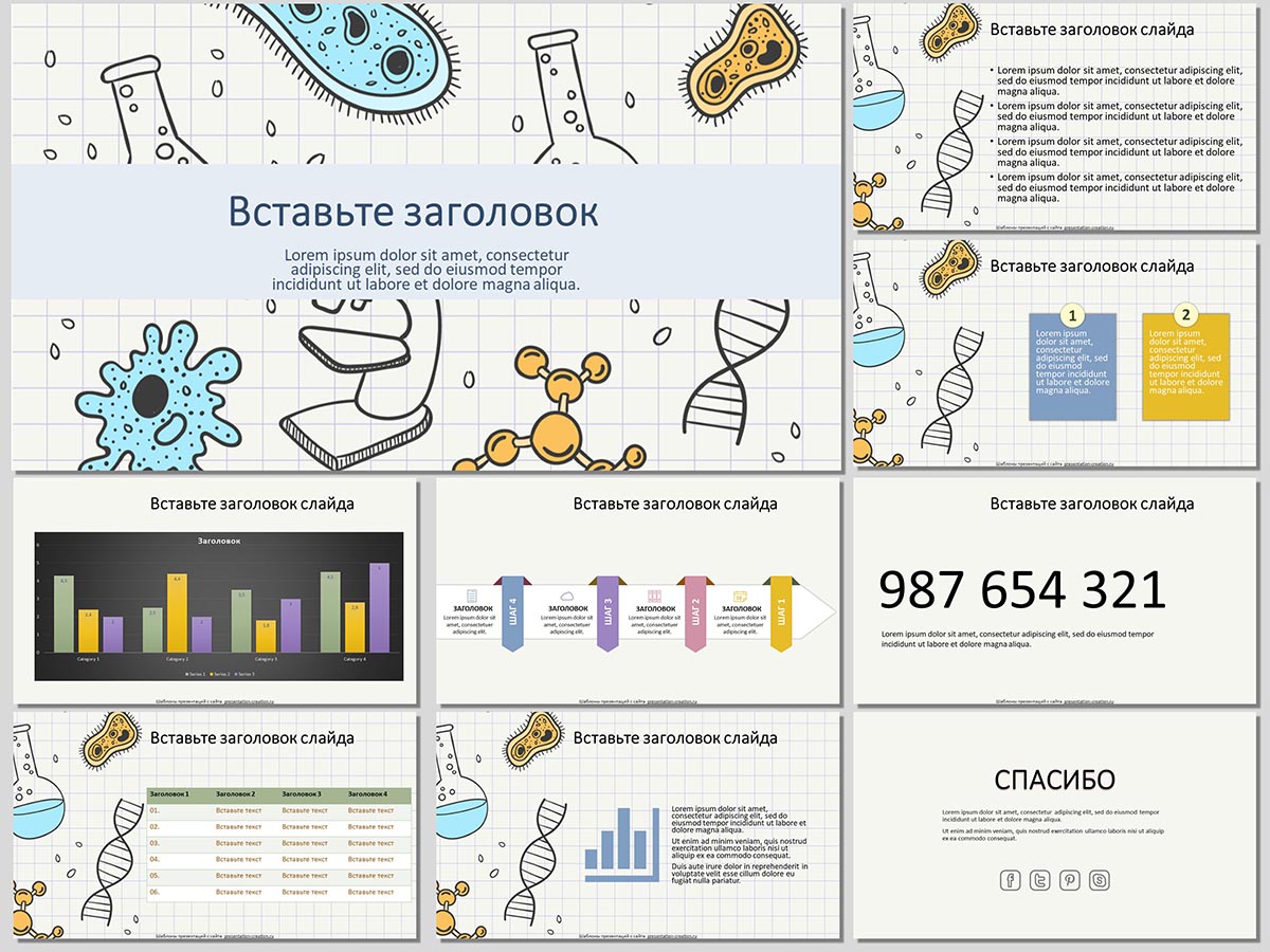 Шаблон для создания презентации по биологии