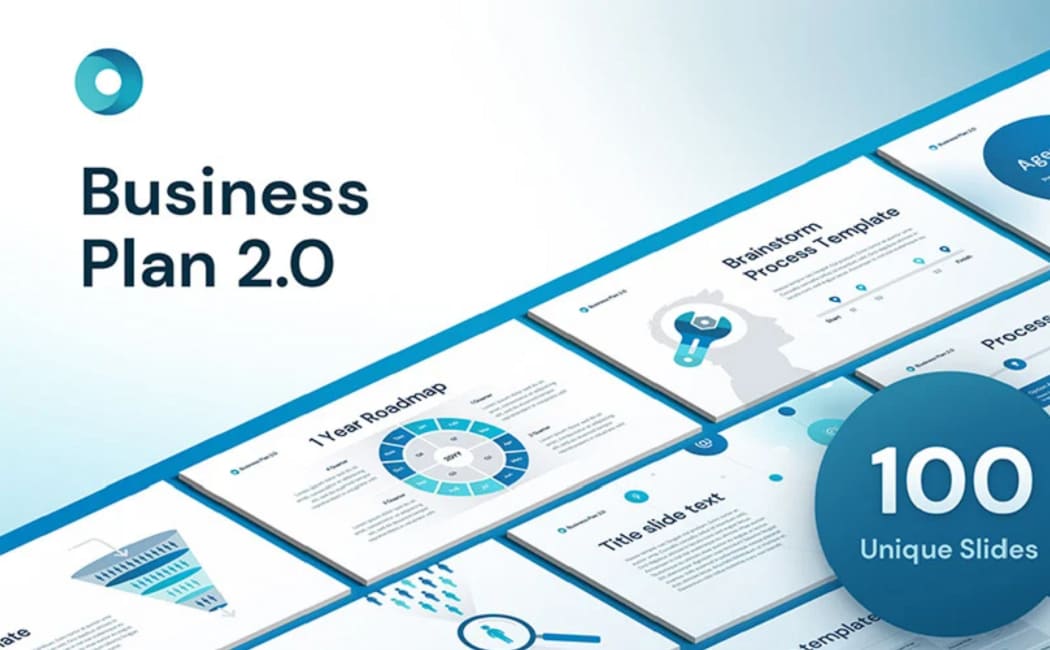 Бизнес-план 2.0 - премиальный шаблон для powerpoint