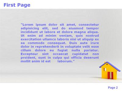 Дизайн для создания презентации поверпоинт Игрушечный дом, слайд 2
