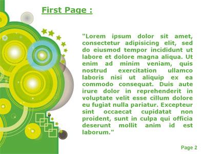 Дизайн для создания презентаций Зеленые круги, слайд 2