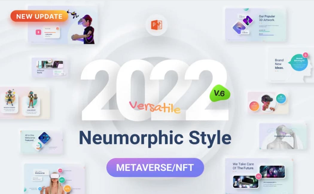 Подборка лучших шаблонов презентаций от TemplateMonster: Neumorphic